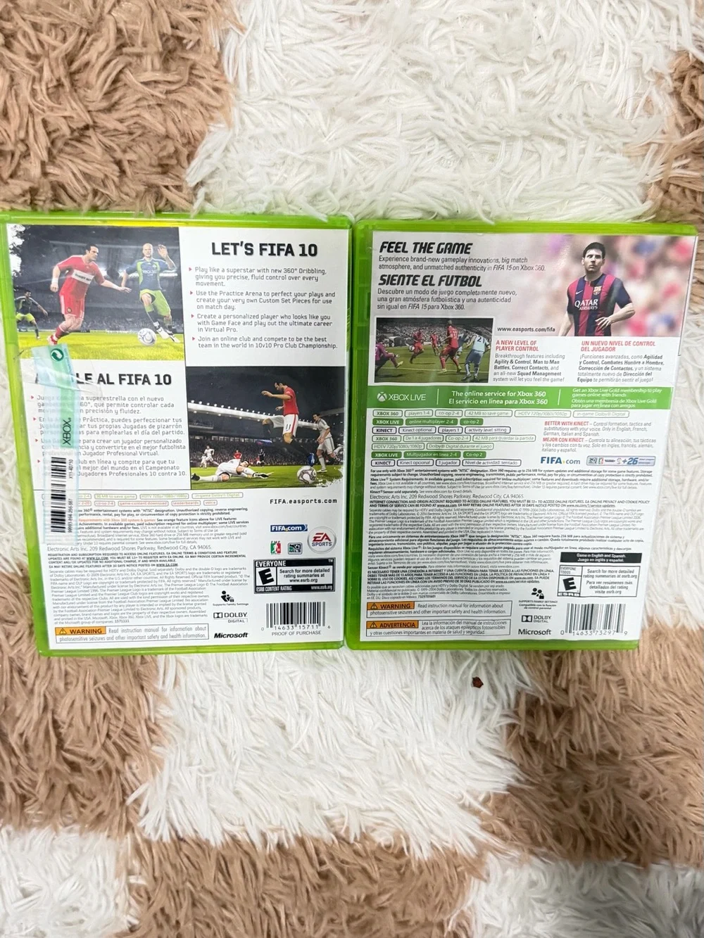 FIFA 15 Xbox 360 Game - Green Case USED LIKE NEW $25 FOR BOTH.